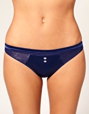 6IXTY8IGHT Woven Satin Jacquard Mesh Brief