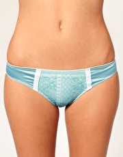 6IXTY8IGHT Woven Satin Lace Brief