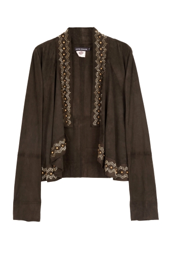 Acajou Suede Drape Jacket by Antik Batik