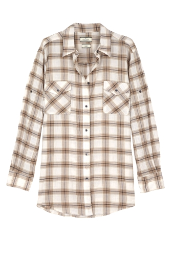 Acctorine Plaid Easy Shirt by By Malene Birger