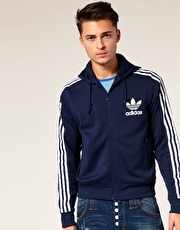 Adidas Originals Hooded Flock Zip Through Jumper