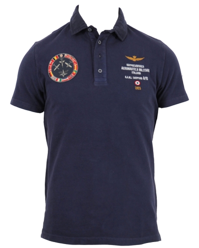 Aeronautica Polo Short Sleeve PO445 Piké Navy