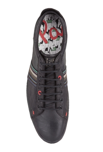 All Black Leather Osmo Plimsolls by Paul Smith