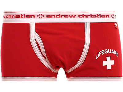 Andrew Christian - Lifeguard Low Cut Boxer Red