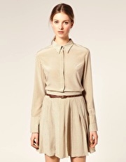 Antipodium Propagator Puff Spot Shirt In Silk Crepe de Chine