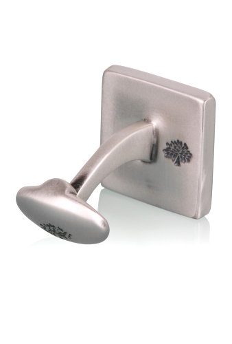 Antique Silver Plated Square Tree Cufflinks by Mulberry