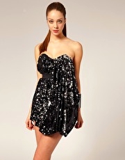 Aqua Buck Rogers Sequin Dress With Boned Corset