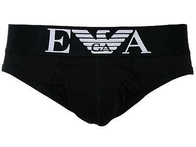 Armani - Slip Logo Black Brief