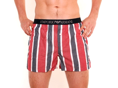 Armani - Woven Boxer Wide Red