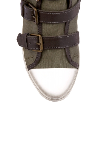 Army Espirit Leather Buckle Hi Top by Ash