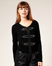 Arrogant Cat Beaded Cardigan