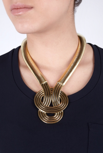 Art Deco twist Necklace by Kenneth Jay Lane