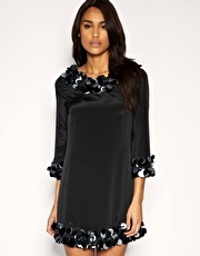 ASOS 3D Floral Cluster Tunic Dress