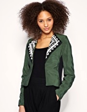 ASOS AFRICA Beaded Collar Jacket