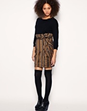 ASOS AFRICA Paperbag Printed Skirt