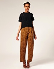 ASOS AFRICA Printed Peg Leg Trousers
