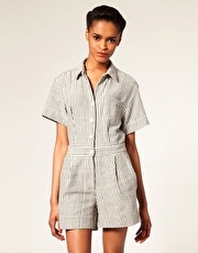 ASOS AFRICA Stripe Playsuit