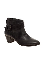 ASOS ALAS Leather Cross Strap Ankle Boots