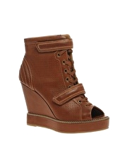 ASOS AMPLIFY Punch Out Wedge Ankle Boot