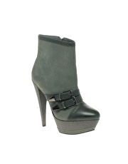 ASOS APOLLO Leather Double Buckle Ankle Boot