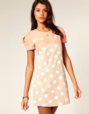ASOS Apple Printed Panel Shift Dress
