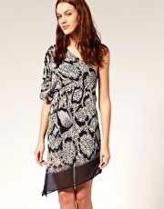 ASOS Asymmetric Animal Border Dress
