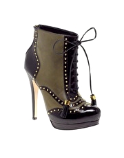 ASOS ATTACK Leather Lace Up Platform Boots