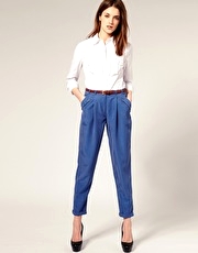 ASOS Belted Peg Leg Trouser