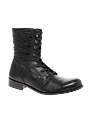 ASOS BLACK Lace Up Boots
