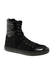 ASOS BLACK Suede Hi-Top
