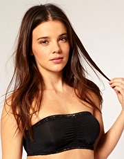 ASOS Boudoir Hidden Underwire Microfibre Lace Trim Bandeau