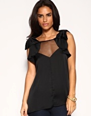 ASOS Bow Shoulder Blouse