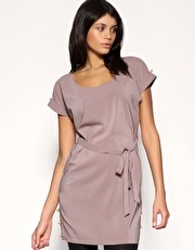 ASOS Button Detail Tie Waist Dress