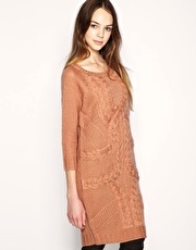 ASOS Cable And Rib Knitted Dress