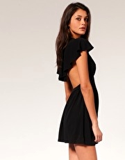 ASOS Cape Back Waisted Dress