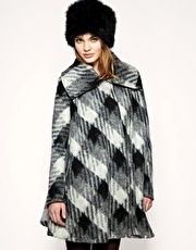 ASOS Check Swing Coat