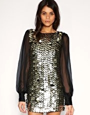 ASOS Chiffon Sleeve Embellished Tunic