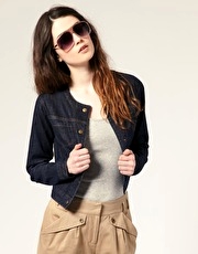 ASOS Collarless Denim Jacket