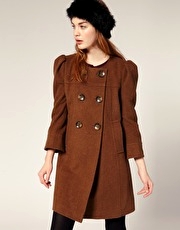 ASOS Collarless Double Breasted Coat