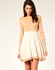ASOS Colour Block Swing Knitted Dress