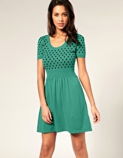 ASOS Coquettes Spot Knitted Dress