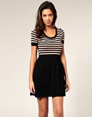 ASOS Coquettes Stripe Knitted Dress