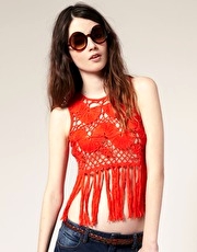 ASOS Crochet Cropped Vest
