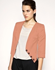 ASOS Crop Raw Edge Blazer