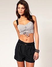ASOS Cropped Lace Up Detail Corset