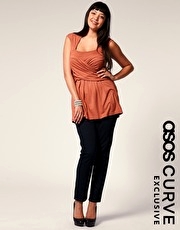 ASOS CURVE Exclusive Jersey Wrap Top