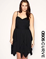 ASOS CURVE Frill Skirt Bandeau Dress