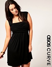ASOS CURVE Jersey Wrap Front Dress
