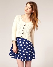 ASOS Curved Hem Arran Cardigan