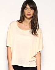 ASOS Dipped Hem Pocket Top